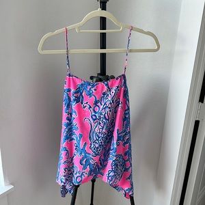Lily Pulitzer pink and blue tank top